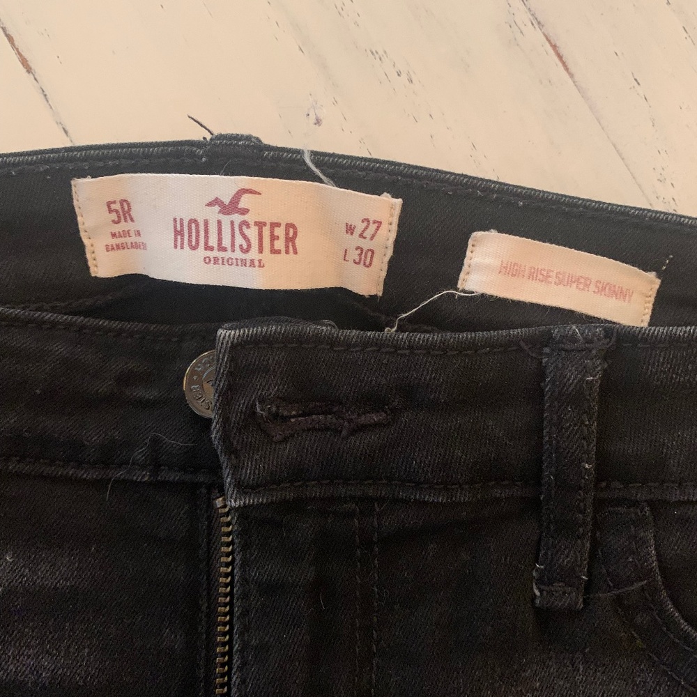 Black Ripped Hollister Jeans